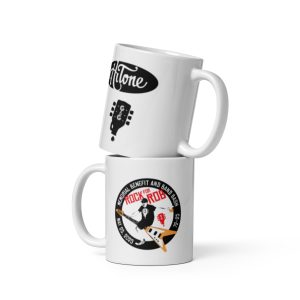 Rock for Rock White glossy mug