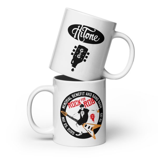 Rock for Rock White glossy mug - Image 3